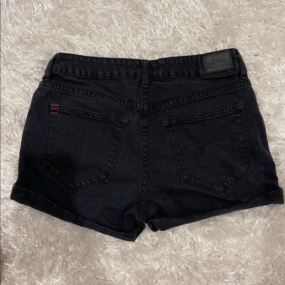 Black jean shorts